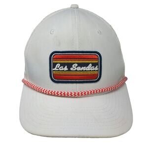 Pukka Trucker Hat White OSFM Braided Rope Snapback Perforated Las Sendas Golf
